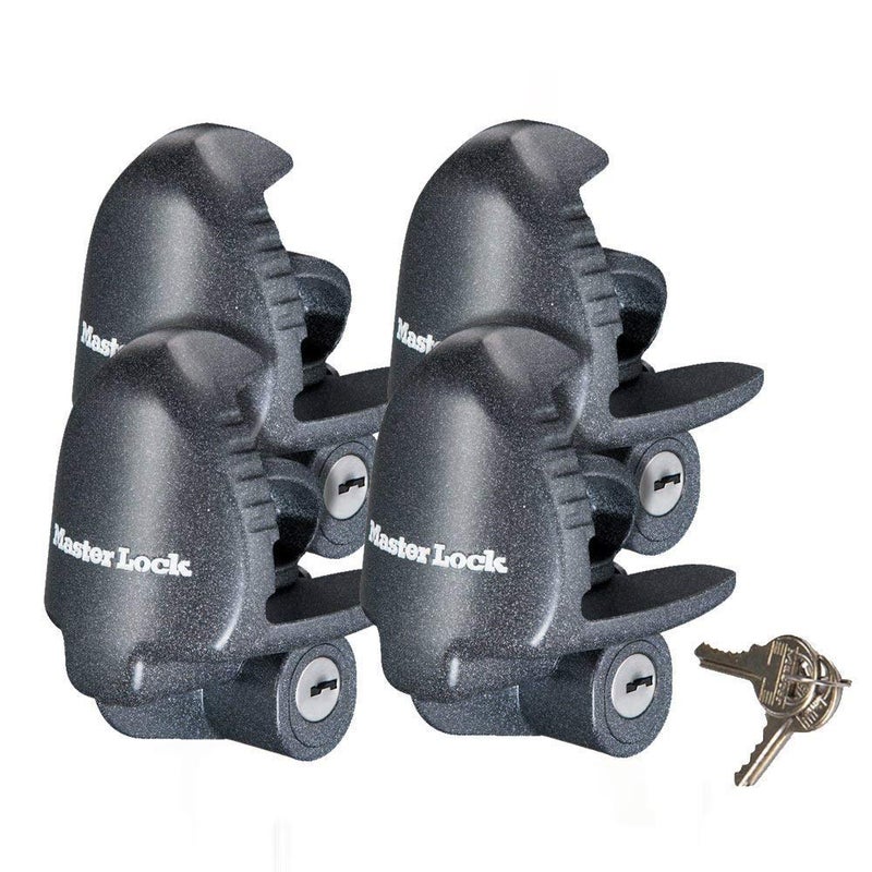 Master Lock - (4) Keyed Alike Universal Trailer Coupler/Tongue Locks w/8 Keys, 379KA-4 - Image 1